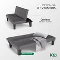 thumbnail image 3 of Sofá Cama Mia Individual Plegable y Reclinable Tapizado Lino gris oscuro, 3 of 8