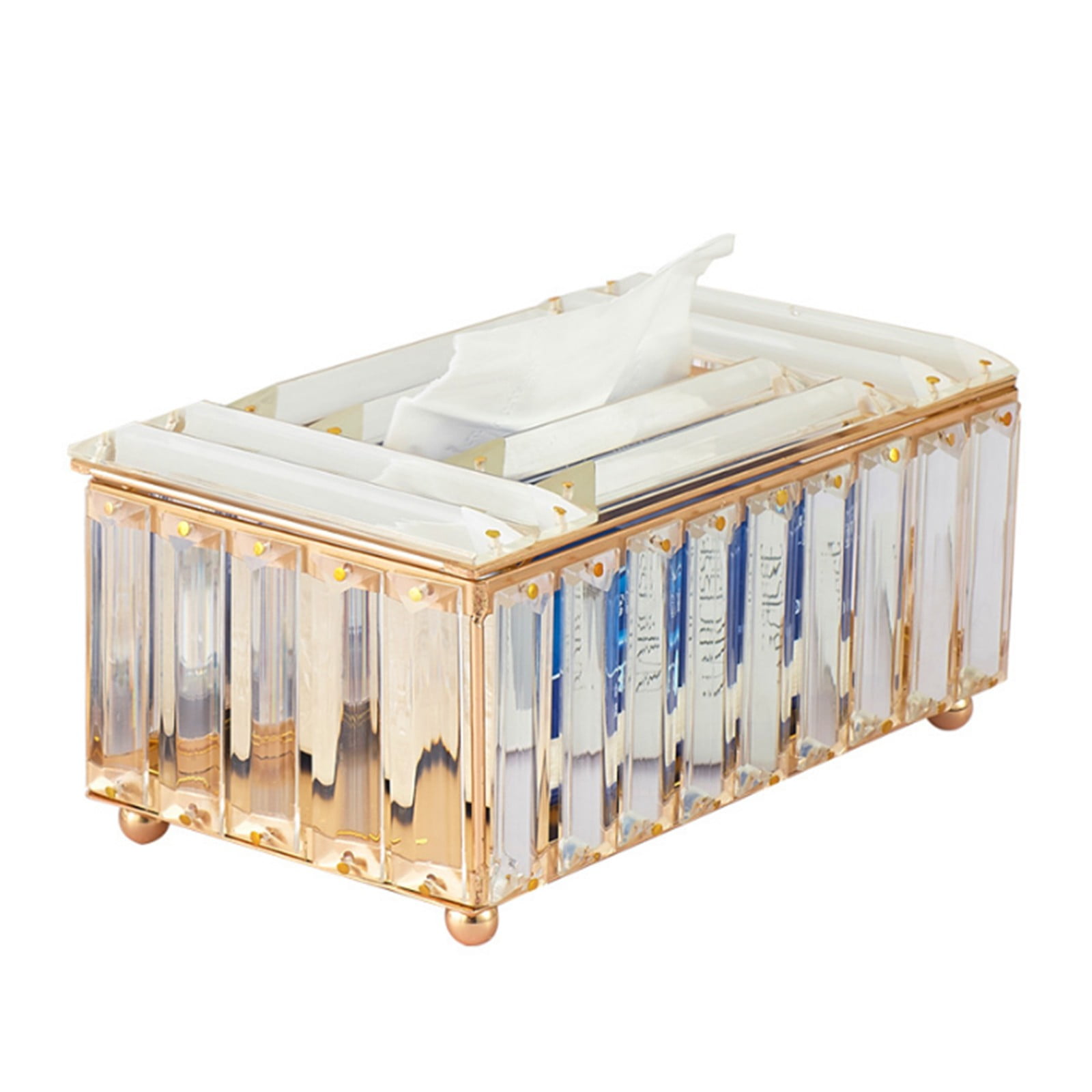 Crystal Tissue Box Wedding Desktop Tissue Case Office Paper Storage Rack  Holder