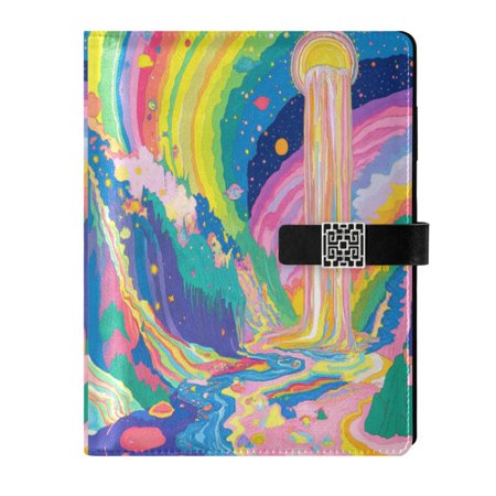 Premium Faux Leather Notebook - Refillable Multi-Functional Organizer 23.3x17cm All-Season Use,Waterfall