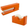 JAM Paper Office & Desk Sets, 1 Stapler & 1 Tape Dispenser, Orange, 2/pack