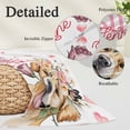 thumbnail image 2 of Valentine's Day Pillow Covers, Linen Long Throw Pillow Case, Cute Dog Heart Roses Floral Romantic Holiday Pillow Protector Decorative Cushion Cover for Living Room/Bedroom 20" x 36", 2 of 8