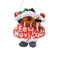 thumbnail image 2 of Adorno del árbol de Navidad con muñeco de nieve de ciervo con Papá Noel - Colgante de decoración navideña de 20x16x1,5cm para la decoración del hogar, centro comercial u hotel, 2 of 6