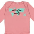 thumbnail image 4 of Inktastic Adventure Awaits Teal World Map Boys or Girls Long Sleeve Baby Bodysuit, 4 of 5