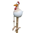 thumbnail image 3 of Inteprter Accesorios de decoración de jardín con forma de pollo, escultura al aire libre, adornos de resina para jardín, patio artístico, césped, Jardín y Patio 65212016C Inteprter HA005016-04B, 3 of 6