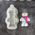 thumbnail image 5 of Bobasndm Easy Demoulding Silicone Fondant Mold Food Grade Non-stick Baking Tool 3D Santa Claus Snowman Chocolate Mold for Home, 5 of 6