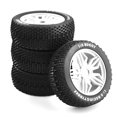thumbnail image 1 of Front X2 & Rear X2 Tires & Wheels Pentagram 17mm Hex Hub for HSP 1/8 Off-Road RC Car Buggy, 1 of 6