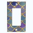 thumbnail image 5 of Metal Light Switch Plate Outlet Cover Mermaid Blue Purple MER008, 5 of 13