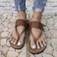 thumbnail image 5 of Sandalias de mujer, zapatos frescos de verano, zapatos de playa, sandalias de pellizco de estilo romano de tacón plano Wmkox8yii  hj789, 5 of 6
