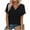 #032-Black, variant on ICHUANYI Womens Short Sleeve Shirts V Neck Summer Tops Casual T Shirts Basic Tees Loose Top