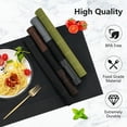 thumbnail image 4 of VCVCOO Placemats Set of 4, Wipeable Washable Vinyl Woven Table Mats, Elegant Durable Placemats for Dining Table, 12x18 inch Black, 4 of 10