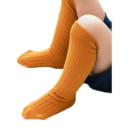 

LisenraIn Toddler Infant Baby Socks Cotton Anti-Slip Knitted Long Stockings