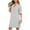#027-Gray, variant on TaTaai Women's V-Neck Dress Solid Textured Jacquard Elbow-Length Sleeves Loose Fit Flowy A-Line Midi Casual Work Office Spring Summer Knee-Length Half Sleeve Dress Gift