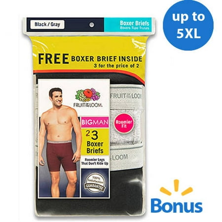 Bonus Pack! Big Men's Collection 2+1 Free Boxer Briefs