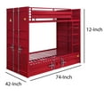 thumbnail image 6 of Metal Base Twin Turdle with Slat System and Cremon Bolts Red, 6 of 6