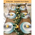 thumbnail image 4 of 13 Inch Round Placemats Set of 4, Teal Christmas Snowman Non Slip Heat Insulation PP Table Mats, Xmas Truck Tree Snowflake Washable Place Mats for Kitchen Dining Party Table Decor, 4 of 7