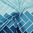 thumbnail image 3 of Shower Curtain Blue Geometric Lightweight Machine Washable Polyester Bottom Weighted Bathroom Curtain with Grommets Hooks 54"W x 78"L (Pack of 1), 3 of 6
