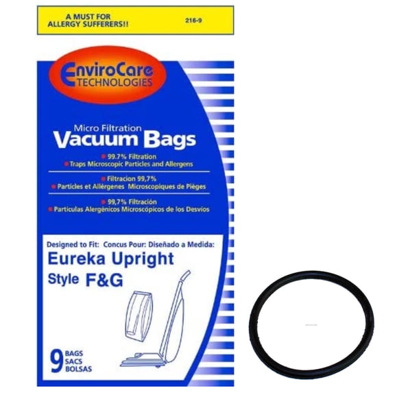 9 Eureka Allergy Micro Lined Vacuum F&G Bags (9 Bags & 1 RD Belt)