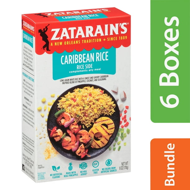 6 Pack Zatarain S Caribbean Rice Mix 6 Oz Walmart Com Walmart Com