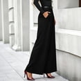 thumbnail image 5 of Edvintorg Work Pants Women High Waisted Pleated Wide Leg Dress Trousers with Pockets Women Business Pants Black S, 5 of 6