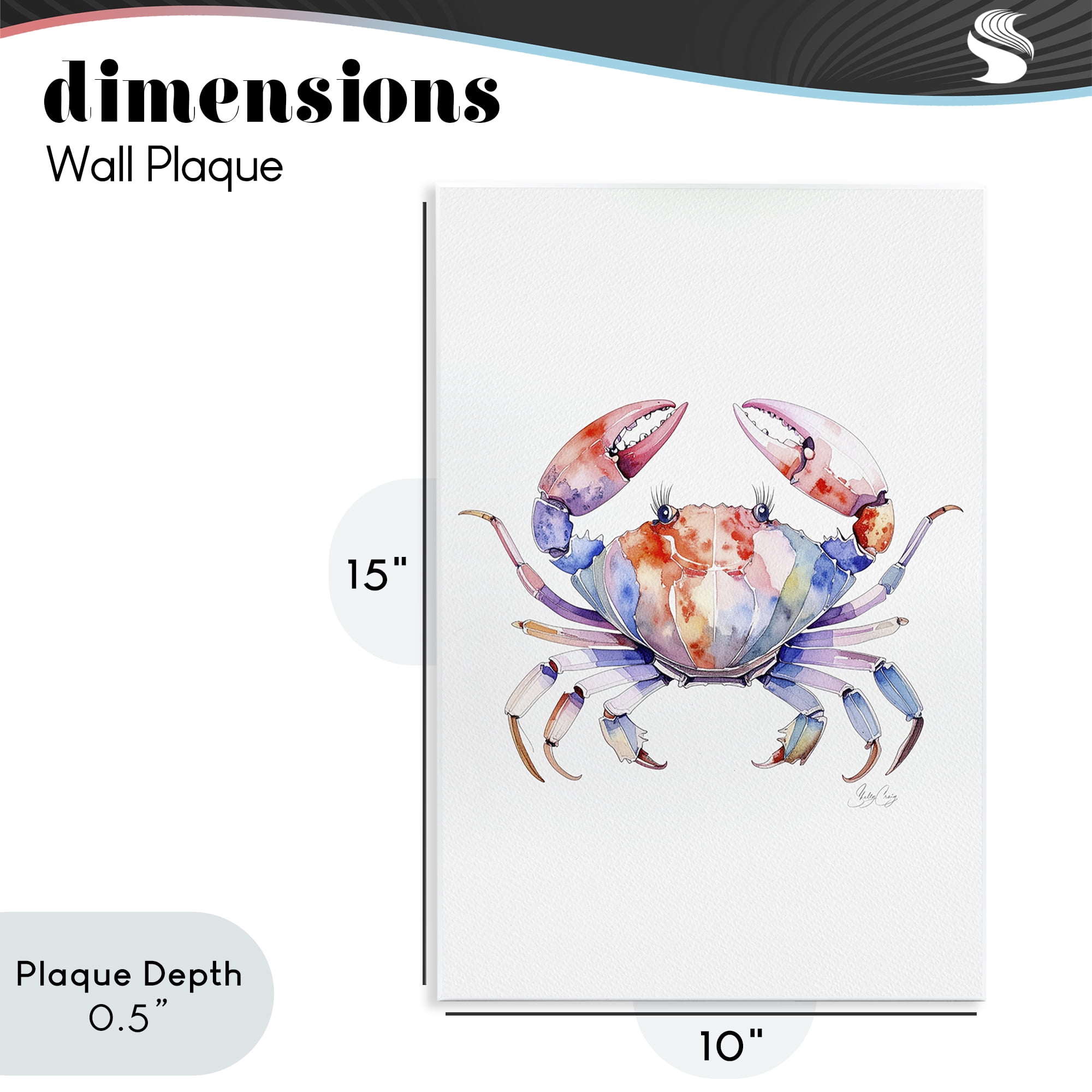 Stupell Industries Tide Dancer Crab Wall Plaque Art, design by Shelly Craig