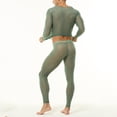 thumbnail image 6 of Tnhcen Men's Thermal Pajama Set Quick Dry Base Layer Nylon Spandex Full Body Suit Men's Sleepwear Set Warm Pajamas Suit Long Sleeve Top Bottom Active Fitness Thermal Wear, 6 of 7