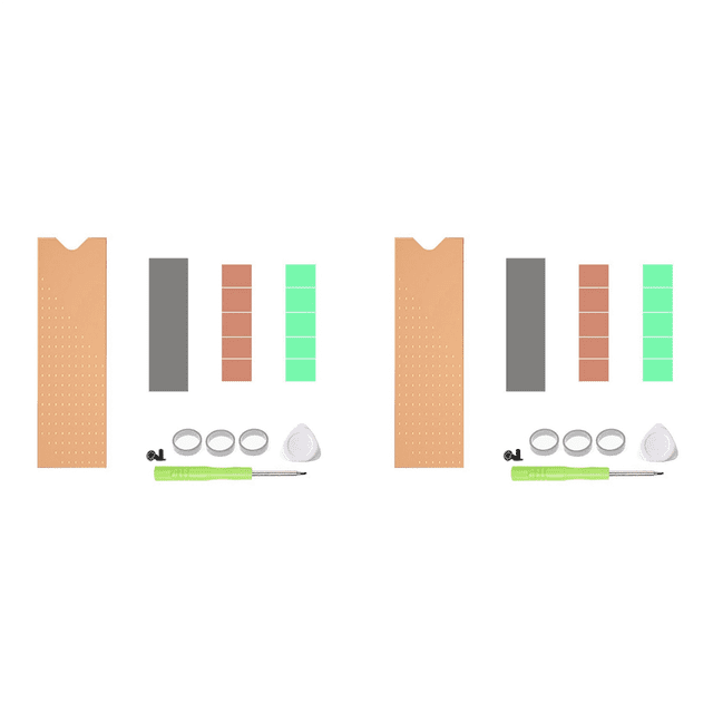 2X M.2 NVMe SSD Heat Sink 2mm for M2 2280 Solid State Hard Disk Copper Heatsink with Thermal Pad Laptop SSD Radiator