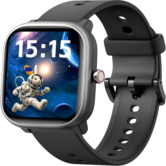 GJX Kids Watch for Girls Boys 6-15 Year Old-Smart Watch for Kids 1.8"Fitness Tracker,No Phone Needed,Pedometer Sleep Monitor Heart Rate Waterproof,Girls Boys Teens Birthday Gift