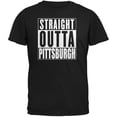 thumbnail image 1 of Straight Outta Pittsburgh Black Adult T-Shirt, 1 of 1