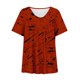 thumbnail image 4 of Blusas de Manga Corta para las Mujeres con Cuello en V Impreso Suéter Casual Top, Blusas para las Mujeres Casual, 4 of 4
