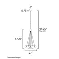 thumbnail image 2 of ET2 Lighting - Burst - 21.6W 12 LED Pendant-47.25 Inches Tall and 27 Inches, 2 of 5