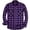 Purple, variant on Boys and Men's Flannel Plaid Long Sleeve Casual Button Down Shirts Soft & Warm Plaid Flannel Machine Washable Yellow XXL