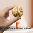 thumbnail image 5 of Round Fridge Magnets, 1Pcs 2.2in Cute Refrigerator Magnets Decorative for Whiteboard, Classroom, Locker, Kitchen, Birthday Gifts - Vintage Eiffel Tower with Roses And Butterflies, 5 of 6