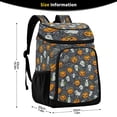 thumbnail image 2 of Backpack Cooler lunch bag 36 Can Capacity Insulated Bag for Camping, Beach, Hiking & Travel A Pattern Of Small Pumpkins, 2 of 7