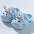 thumbnail image 2 of KPOPLK Toddler Little Kids Slides Sandals Dinosaur Bunny Beach Pool Shower Slides Anti-Skid Home Bath Slippers Cute Summer Outdoor Shoes for Girls and Boys Size 1.5,Blue, 2 of 4