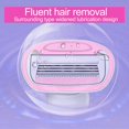 thumbnail image 3 of Women Manual Body Hair Shaver Trimmer Portable Face Leg Hair Removal Tool Epilator Pink, 3 of 9