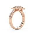 thumbnail image 4 of AFFY Marquise Frame Halo Beaded Bridal Set Ring for Women, IGI Certified 1.25 Carat (ctw) Lab Grown Diamond Engagement Wedding Ring 18k Solid Rose Gold F-G, VS-SI Quality Ring Size-8, 4 of 6