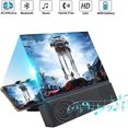thumbnail image 2 of 12" Screen Magnifier with Bluetooth Speaker–Mobile Phone 3D Magnifier Projector Screen for Movies, Videos, and Gaming–Foldable Phone Stand with Screen Amplifier–Compatible All Smartphone, 2 of 7