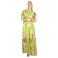 thumbnail image 1 of Bimba Femmes de Style Bohème Longue Robe en Mousseline de Soie Demi-Transparente Robe Maxi Doublée, 1 of 5