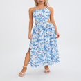 thumbnail image 3 of Robe Midi d'Été pour Dames de Couleur Unie avec un Design Sans Manches, 3 of 9