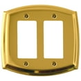 thumbnail image 1 of Atron Electro Industries Colonial Brass Double Rocker Wall Plate, 1 of 1