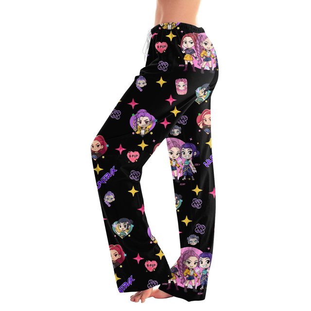 De*mon Hun%ters Pajama Pants for Women Comfy Stretch Lounge Pants, POP Women’s Soft Casual Pjs Sleep Bottoms XL