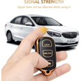 thumbnail image 5 of Key Fob Cover Compatible with Toyota Camry 2002-2006 4 Button Keychain Case Holder Protector,Gold Black, 5 of 6
