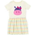 thumbnail image 3 of Inktastic Girl Hippo Girls Toddler Dress, 3 of 5