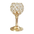 thumbnail image 2 of Handmade Crystal Metal Table Candlestick, Hollow Decorative Candlestick Ornament, Candle Holder Centerpiece for Home Office Dining, Elegant Tabletop Decor, Stylish Candlelight Accent, 2 of 6