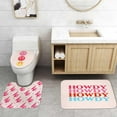 thumbnail image 5 of 4PCS Pink Leopard Shower Curtain Sets with Rugs, Waterproof Fabric Beige Shower Curtain, Trendy Cheetah Howdy Smile Face Lightning Girly Cute Preppy Aesthetic Modern Teen Girls Bathroom Decor, 5 of 7
