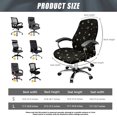 thumbnail image 7 of HELLHERO Moon Star Print Office Chair Slipcover Elastic, Washable Rotating Chairs Cover, High Back Office Seat Cover Size S, 7 of 7