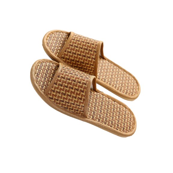 Minnieouse 1 par de pantuflas de casa de bambú para interiores y exteriores para mujeres y hombres, calzado de sandalia con punta abierta de Type10 NO10
