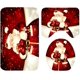thumbnail image 3 of Juego de 4 Uds. De adornos navideños para el baño, funda para el asiento del inodoro, alfombra, juegos de cortinas de ducha, decoración navideña para el baño de Papá Noel, alce, muñeco de nieve Xemadio WMZY-849-1, 3 of 7