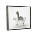 thumbnail image 3 of Stupell Industries Alpaca in Bubble Bath Animals & Insects Painting Gray Floater Framed Art Print Wall Art, 31 x 25, 3 of 9