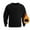 Black(New), variant on Men's Casual Essential Fleece Warm Sweatshirt Solid Color Crew Neck Long Sleeve Loose Comfortable Pullover Tops